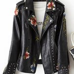 Retro Floral Biker Jacket