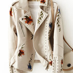 Retro Floral Biker Jacket