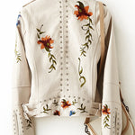 Retro Floral Biker Jacket