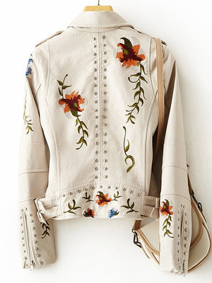 Retro Floral Biker Jacket