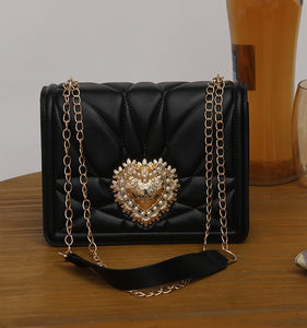 Golden Heart Hand Bag