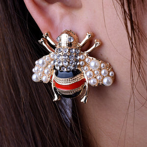 Bee Pearl Earrings