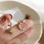 Star And Moon Earrings