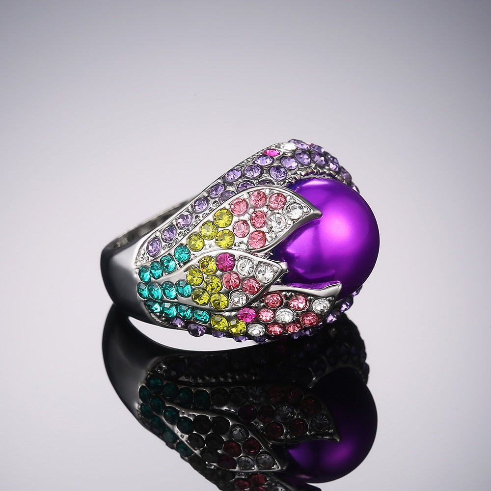 Purple Pearl Ring