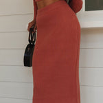 2 pieces sweater skirt set